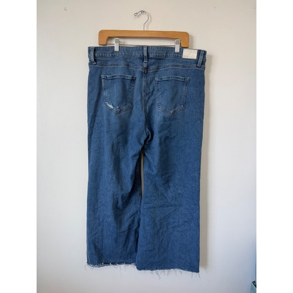 PAIGE Anessa Wide-Leg Jeans – Raw Hem – Size 34 - Picture 4 of 5